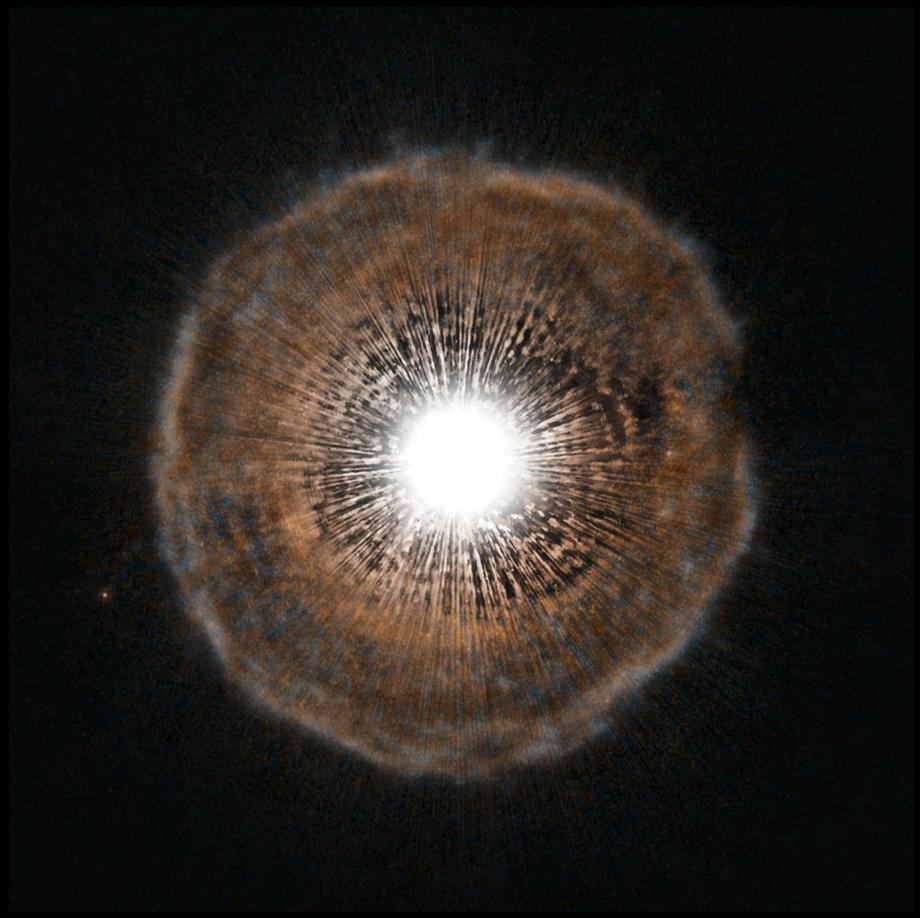 Red giant blows a bubble