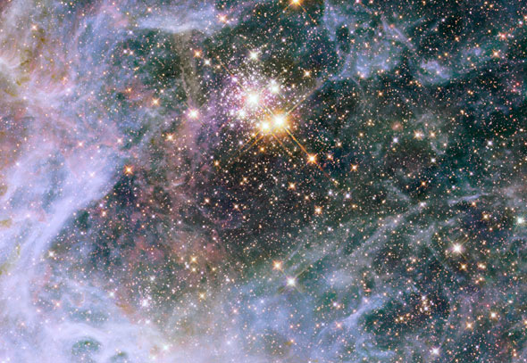 New Hubble infrared view of the Tarantula Nebula