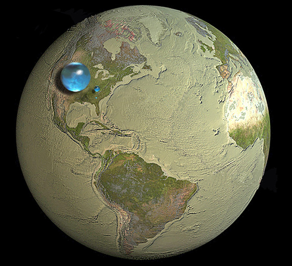 Earth without water