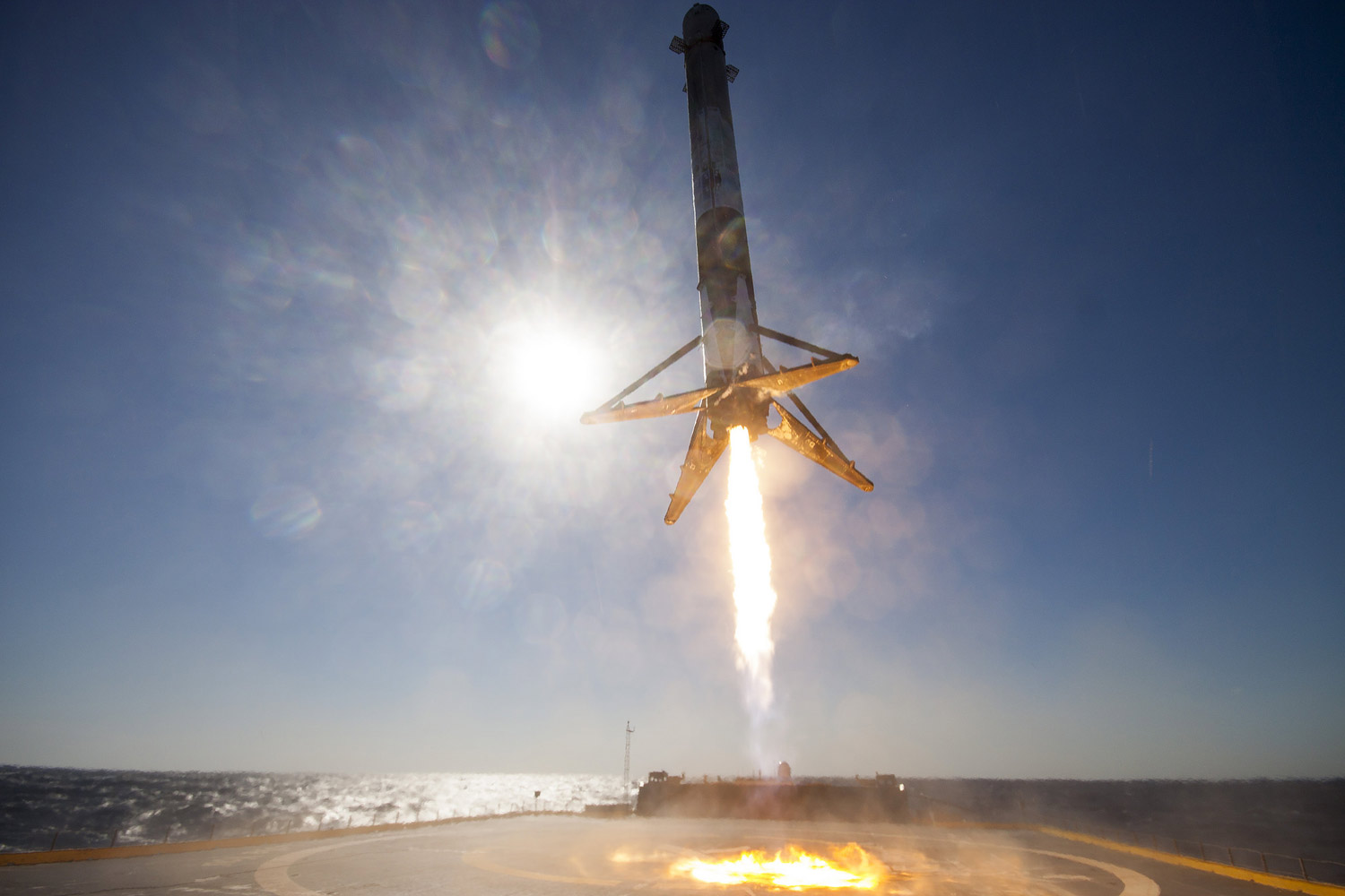 Image result for spacex booster landing