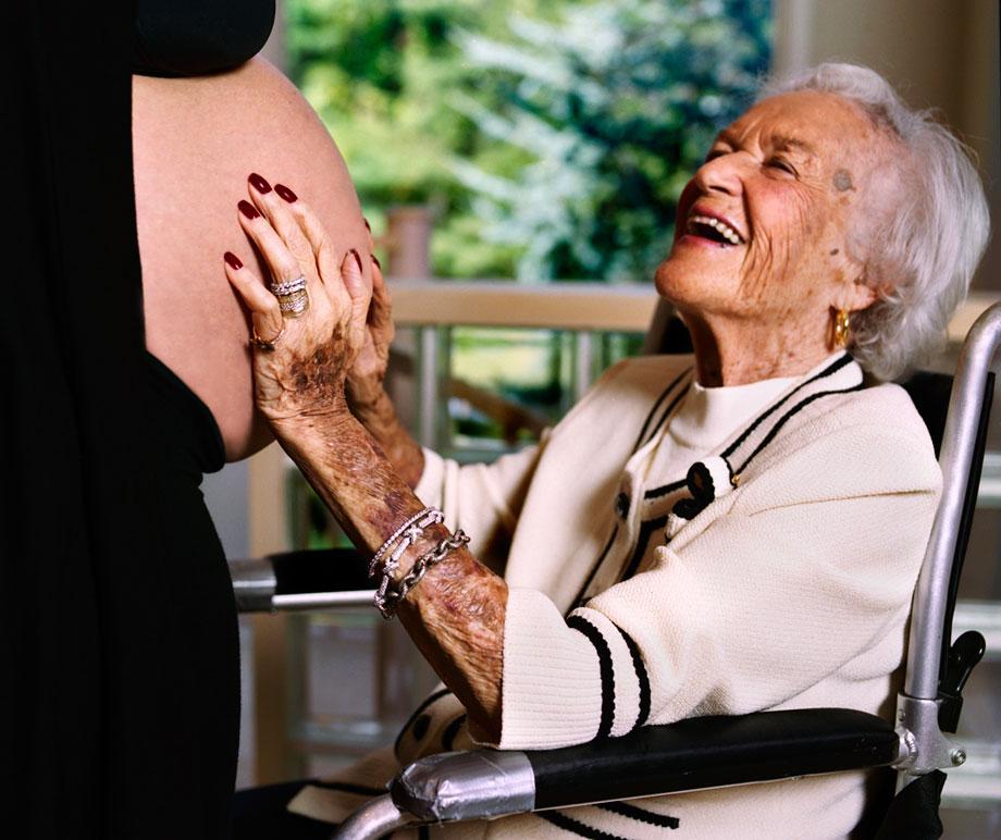 Grandma Feels My Belly, Mamaroneck, N.Y., 2012