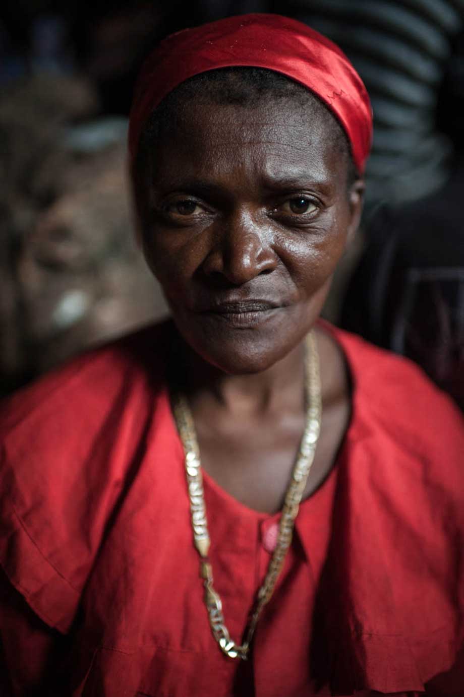 A Vodouisant after a moment of prayer.