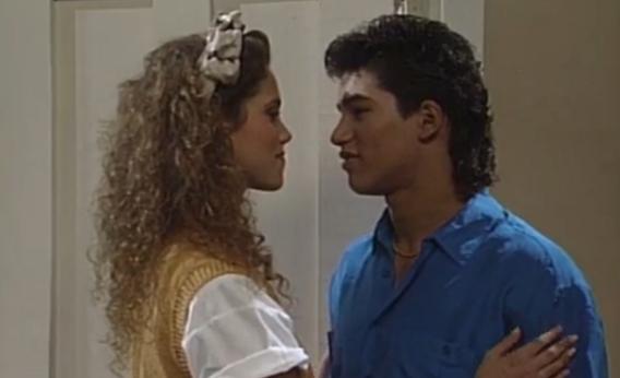 Jessie Spano and A.C. Slater on Saved by the Bell