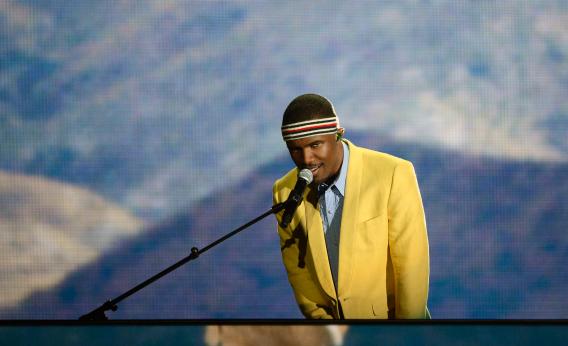 Frank Ocean performs at the Grammys.