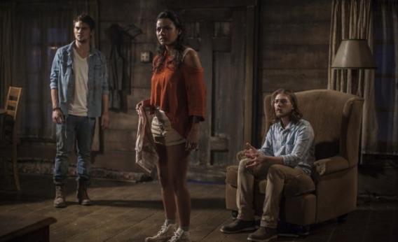 Lou Taylor Pucci, Jessica Lucas, and Shiloh Fernandez in Evil Dead