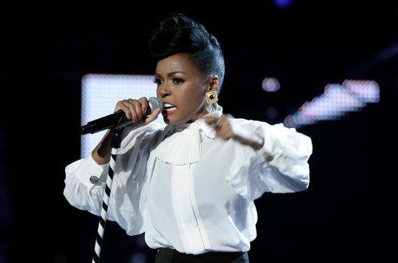 Janelle Mon&aacute;e  performs during the 2013 BET Awards