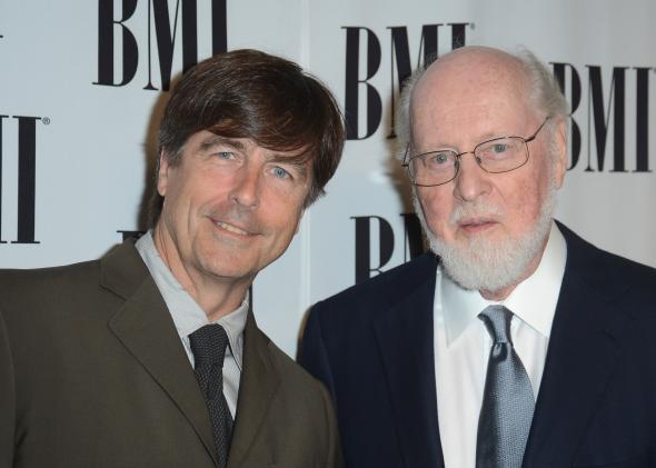 144650170-composers-thomas-newman-and-john-williams-arrive-at-the