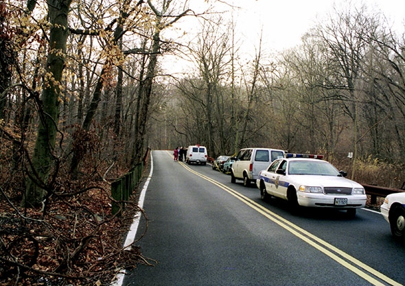 Photo No Dumping sign near burial site - Photo of Road in Leakin Park