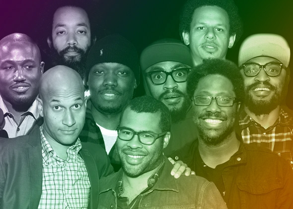 Hannibal Buress, Keegan-Michael Key, Wyatt Cenac, Michael Che, Jordan Peele, Eric Andr&eacute;, W. Kamau Bell, and the Lucas Brothers.