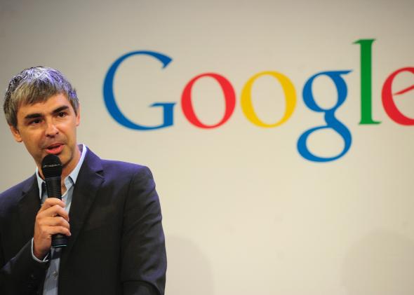 Google CEO Larry Page at Google headquarters in New York on May 21, 2012.