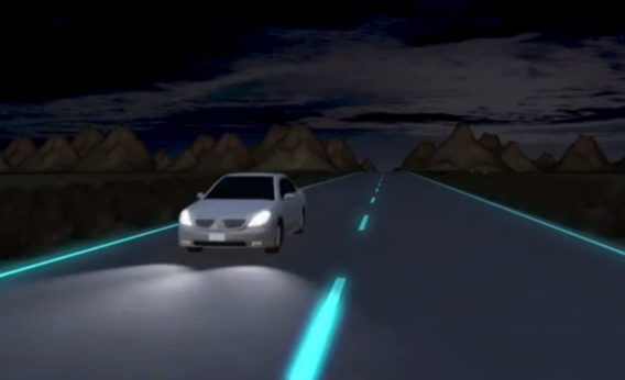 glow-in-the-dark roads in the Netherlands