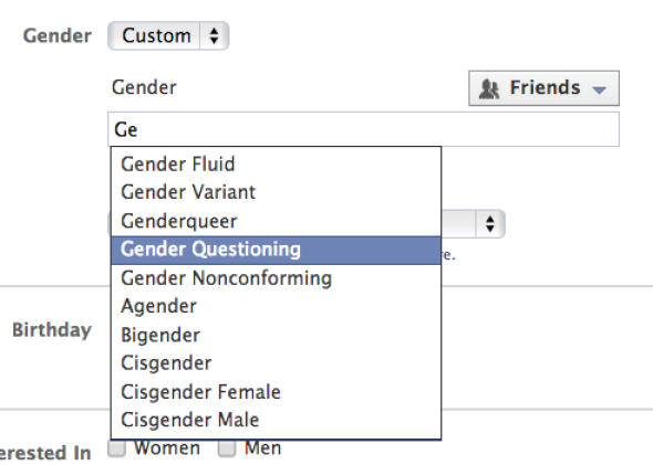 Facebook now offers more than 50 custom gender identifiers.