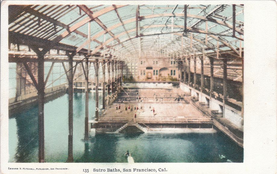 Postcard of Sutro Baths, San Francisco, in the 1910s.