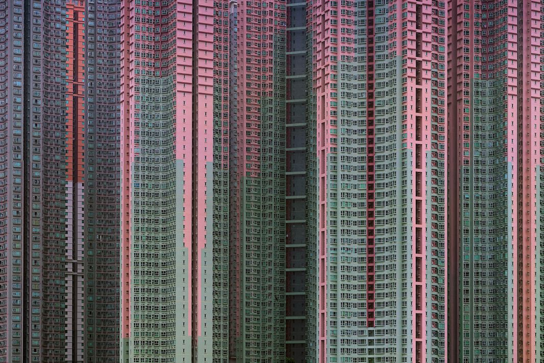 Photographer Michael Wolf’s “Architecture of Density” series focuses on the looming scale of high-rises in Hong Kong