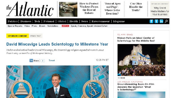 The Atlantic Scientology Magazine Yanks Sponsored Content After Outcry