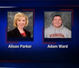 Two of the victims of the shooting. The third, the interview's subject, was taken for emergency surgery.