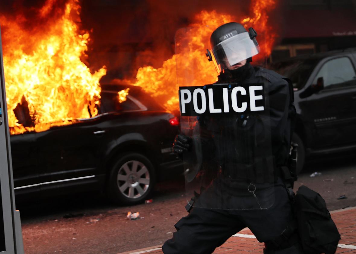 632227842-police-and-demonstrators-clash-in-downtown-washington