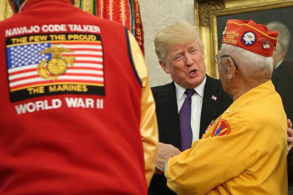 President-Trump-Honors-Native-American-Code-Talkers-At-White-House