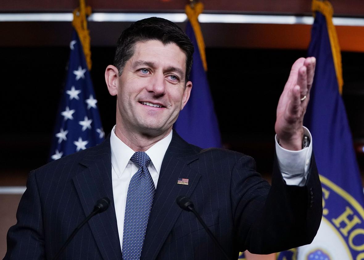 House-Speaker-Paul-Ryan-Holds-Weekly-Press-Conference-At-US-Capitol