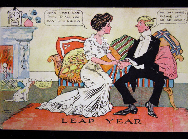 Leap Year Postcards From The Early 20th Century Showing Women