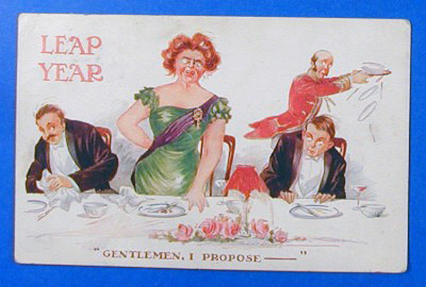 Leap Year Postcards From The Early 20th Century Showing