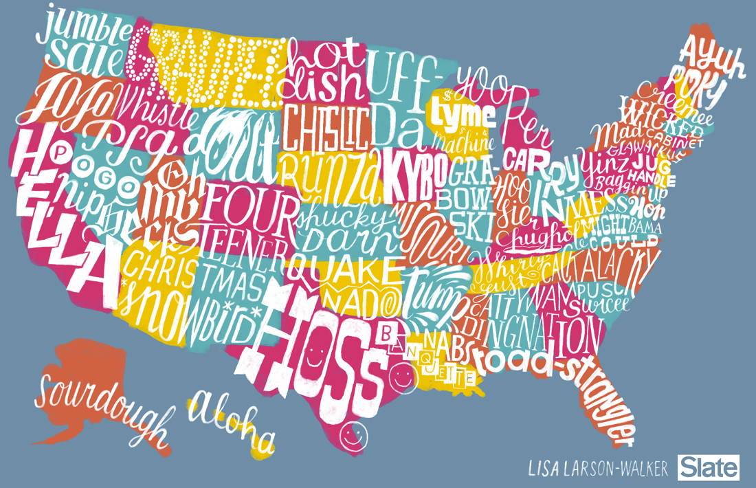 United Slang America map: If every state had an official word, what would it