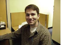 Production assistant Sean Landis