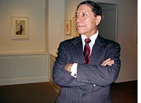 Fellow employee watching me eat shrimp