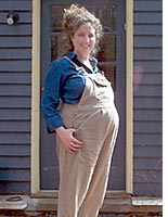 A sideways view of pregnancy