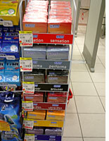 Condoms are now available in an upscale supermarket in Bucharest