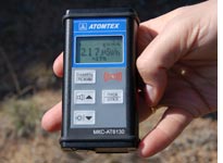 A dosimeter reading near the epicenter. Click image to expand.