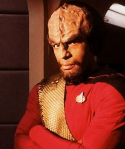 Michael Dorn as Lieutenant Worf. 