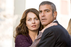 Violante Placido and George Clooney in &quot;The American&quot;. Click image to expand.