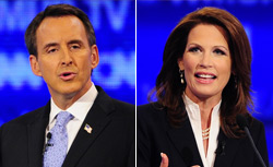 Tim Pawlenty and Michele Bachmann. Click image to expand.