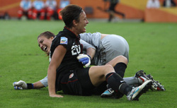 Abby Wambach and Hope Solo. Click image to expand.