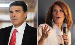 Rick Perry and Michele Bachmann. Click image to expand.