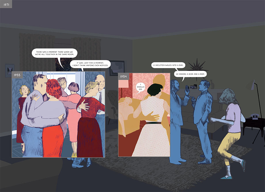 A panel from Here by Richard McGuire.