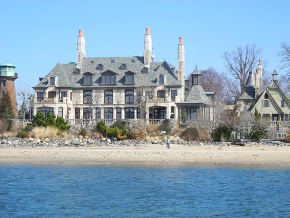 The mansion that stands on the former site of Beacon Towers, now owned by the Vultaggio family, co-founders of Arizona Iced Tea. 