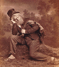 Photograph of actor Henrik Klausen as Peer in the premiere production of Henrik Ibsen's Peer Gynt in 1876.