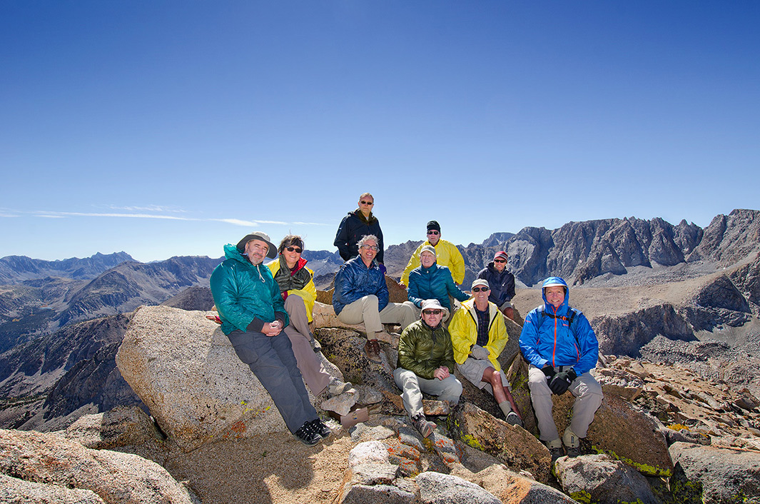 The group at the summit for the naming ceremony.