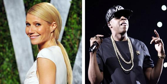 Gwenyth Paltrow and Jay-Z.