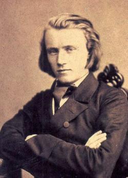 Johannes Brahms around 1853.