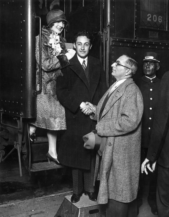 MGM studio head Louis B. Mayer sees actress Norma Shearer and he