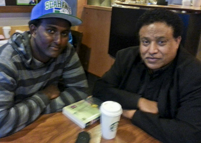 Abebe Hehn and Pastor Berhanu 