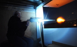 Night shooting at the Big Sandy Machine Gun Shoot in March. 