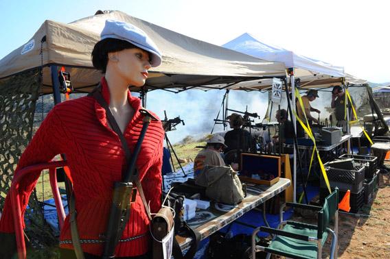 At the Big Sandy Machine Gun Shoot in March, a mannequin named &quot;Mary Lou&quot; is dressed up as a World War II icon of the French Resistance and positioned at a shooting station.