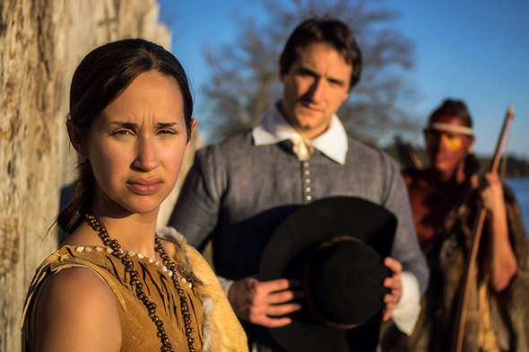 The Pocahontas wedding reenactment in Jamestown, Mass.