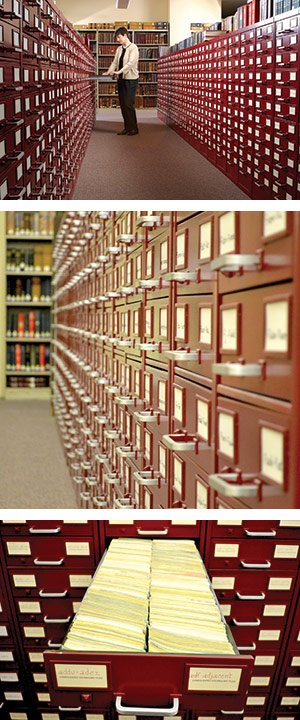Merriam-Webster&lsquo;s citation files, pictured in 2003