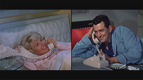 Doris Day and Rock Hudson in Pillow Talk.