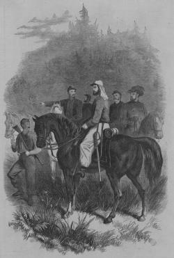 Lew Wallace in Zouave uniform, as depicted in Frank Leslie&rsquo;s Illustrated Weekly, August 1861. 